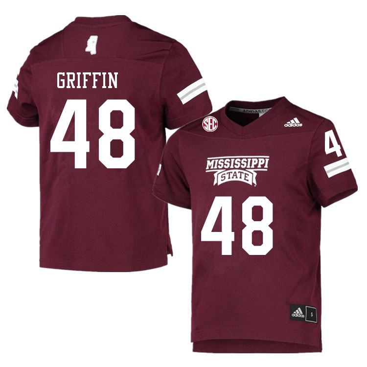 Men #48 Eldric Griffin Mississippi State Bulldogs College Football Jerseys Sale-Maroon - Click Image to Close